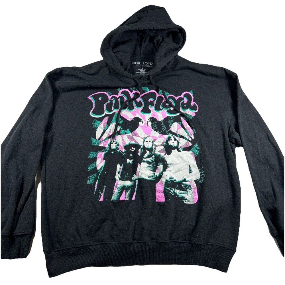 Pink Floyd Graphic Hoodie Sweatshirt Black L Licensed Band Merch 2022 graphic
